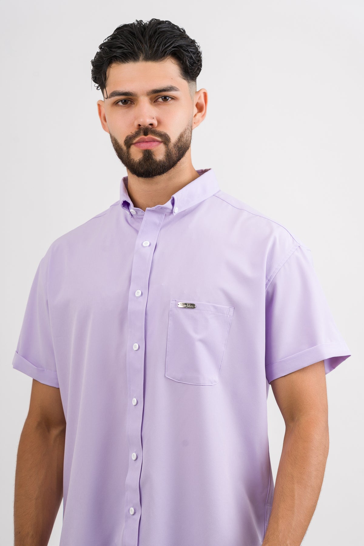 Camisa Button Triple Purple L - Voszmen