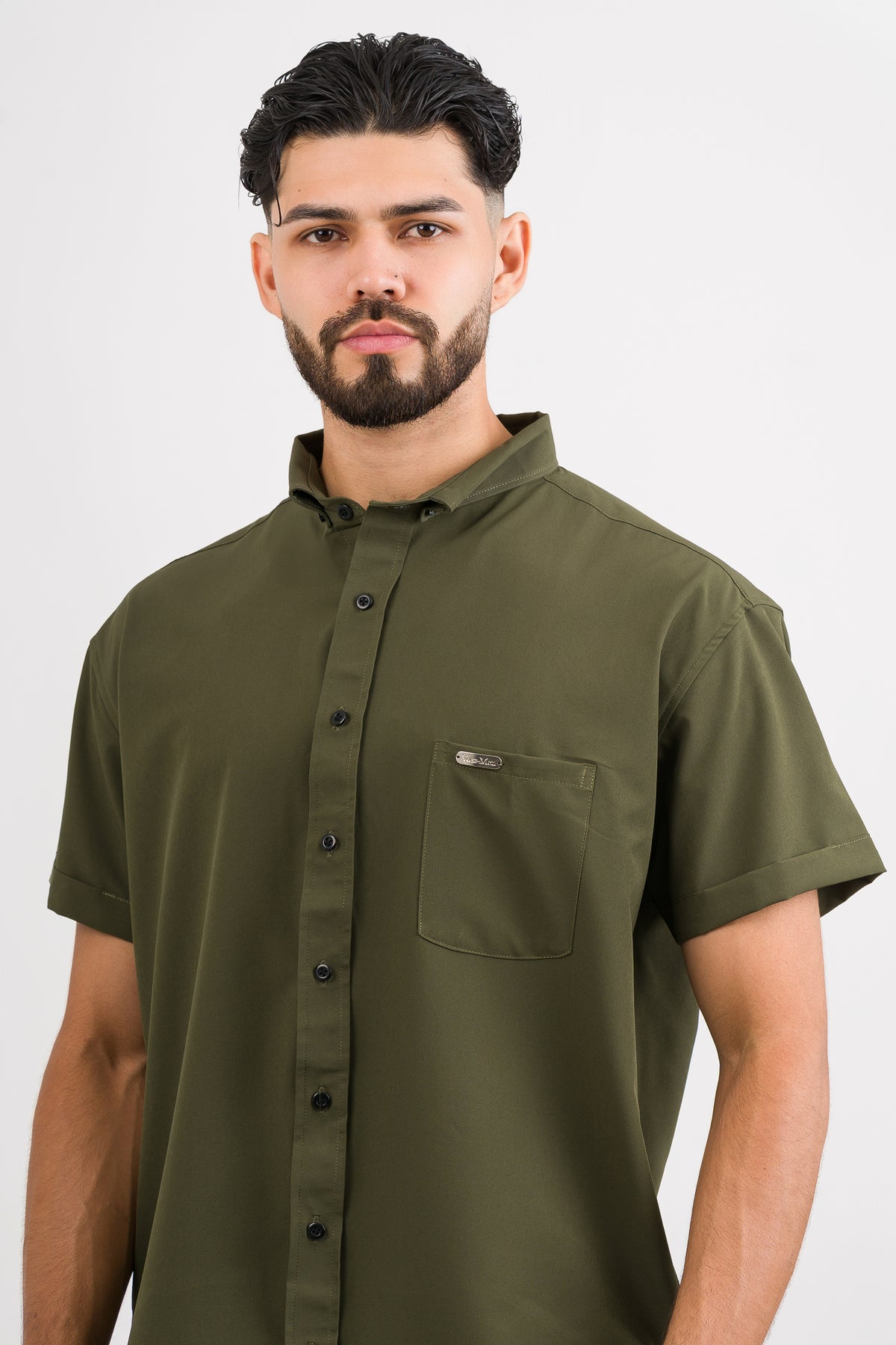 Camisa Button Triple Musg Green - Voszmen
