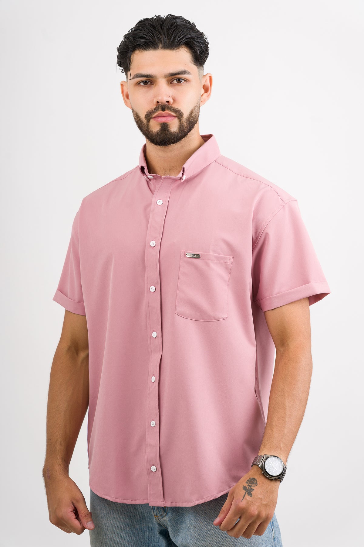 Camisa Button Triple Rose - Voszmen
