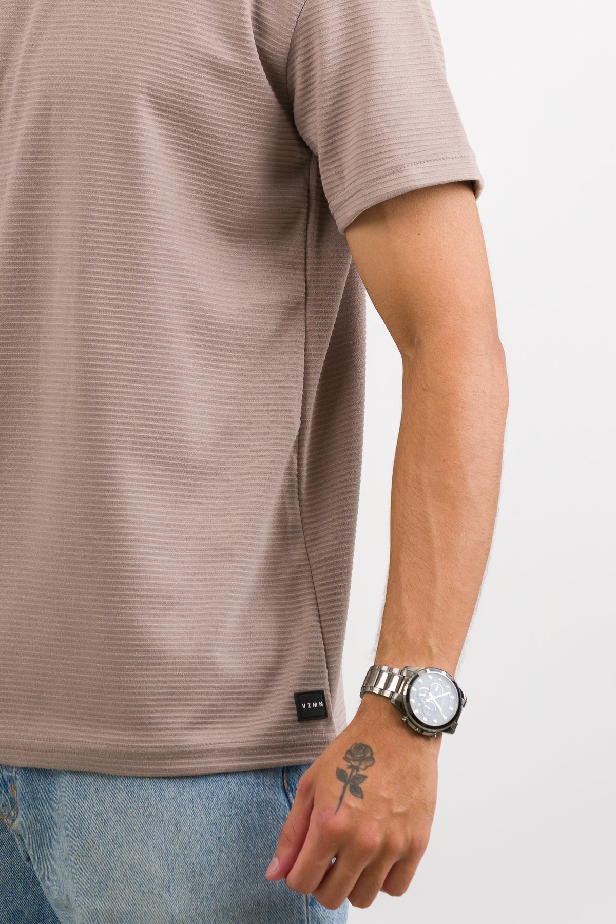 T-Shirt Text B Lighte brown - Voszmen