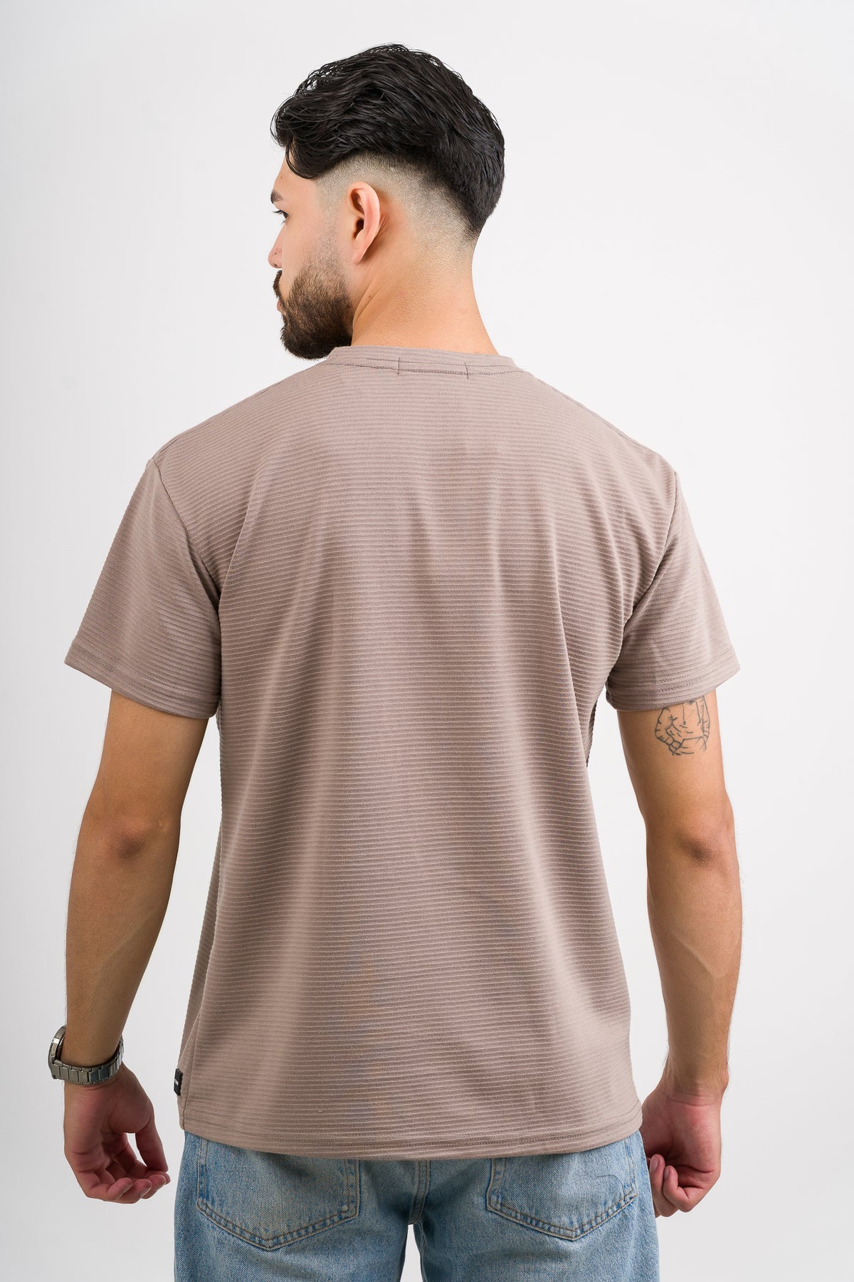T-Shirt Text B Lighte brown - Voszmen