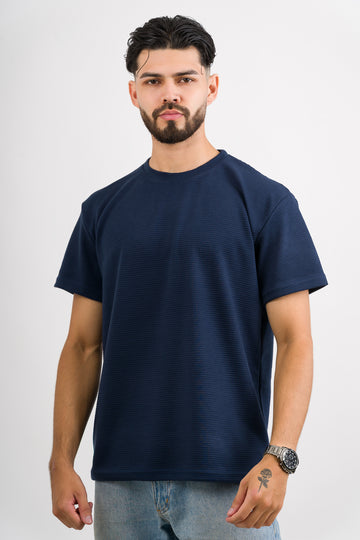 T-Shirt Text B Azul Navy