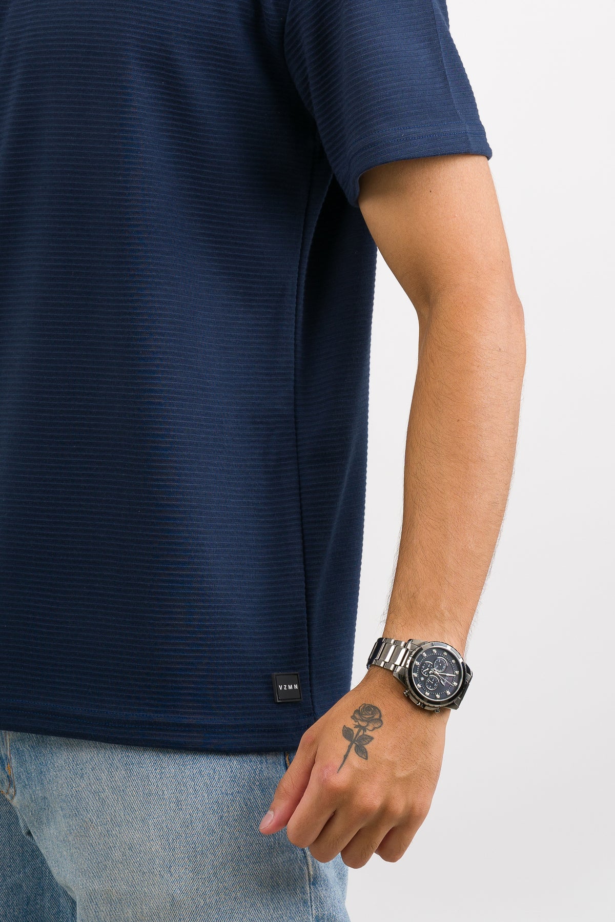 T-Shirt Text B Azul Navy - Voszmen