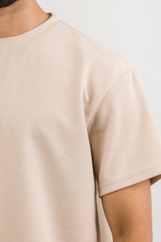 T-Shirt Text F beige