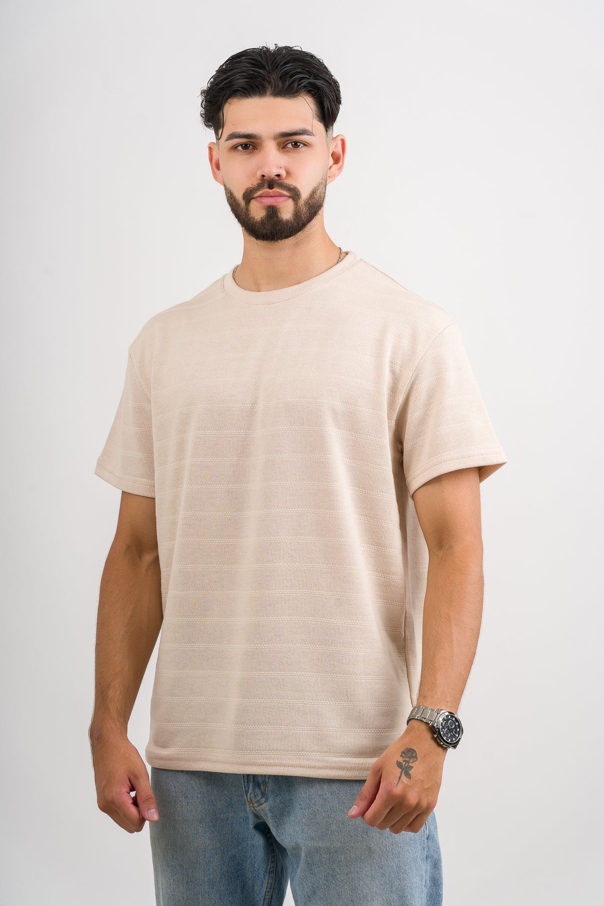 T-Shirt Text H beige oscuro - Voszmen