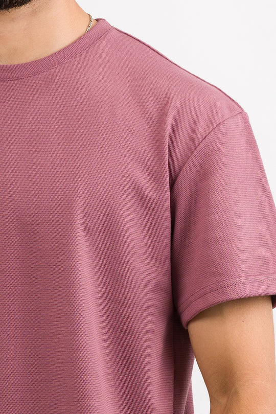 T-Shirt Text C Palo Rosa Dark