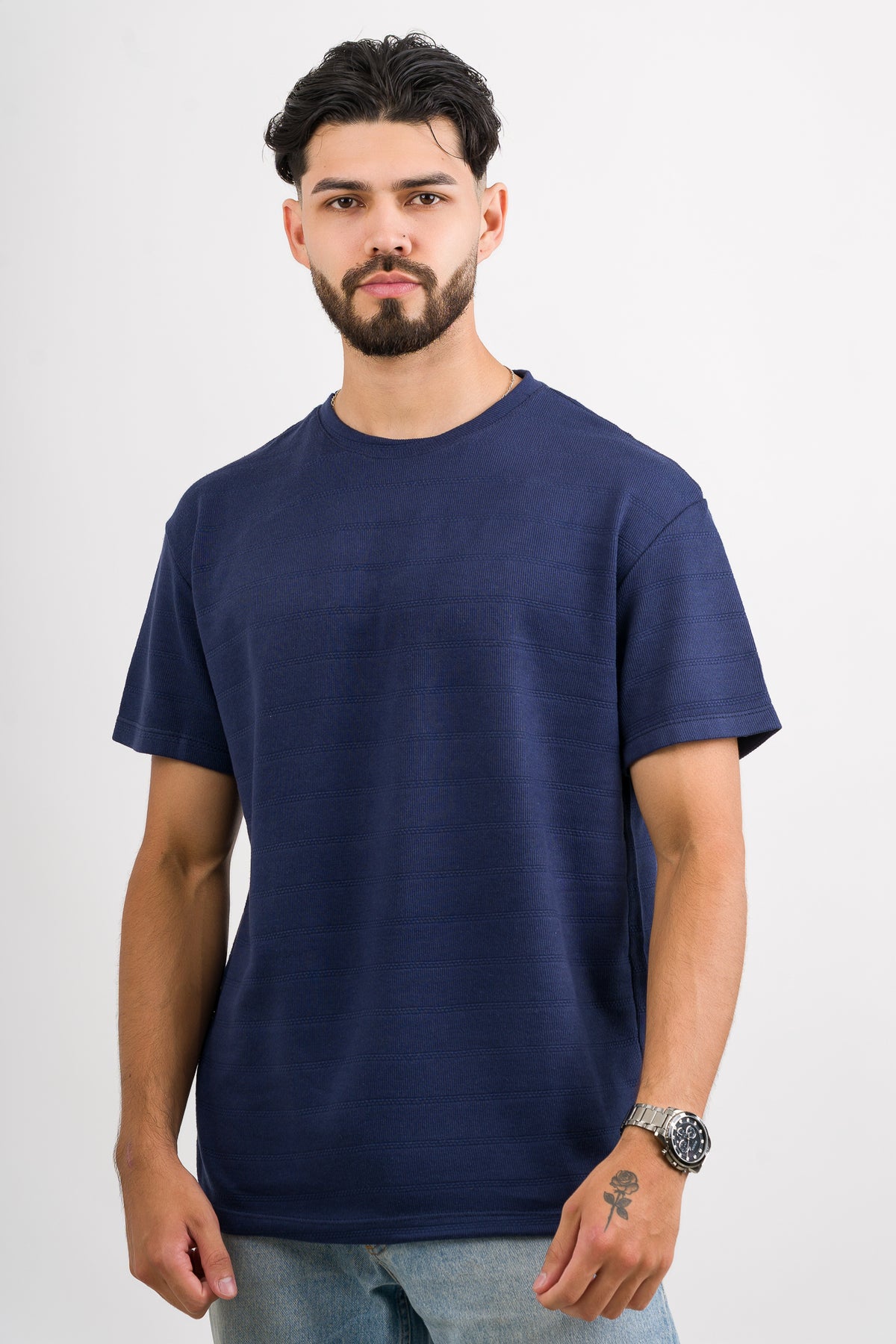 T-Shirt Text H Azul Navy - Voszmen