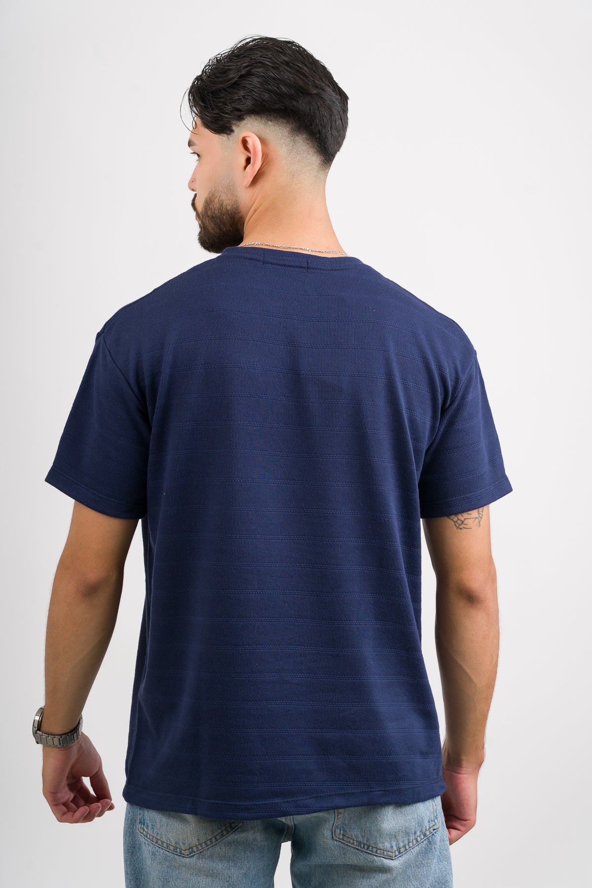 T-Shirt Text H Azul Navy - Voszmen