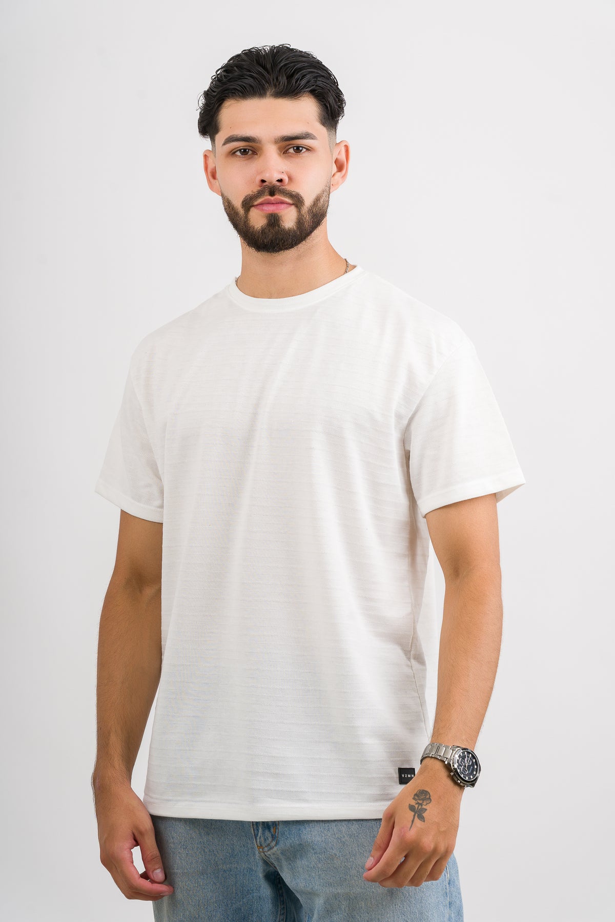 T-Shirt Text LC Blanco Hueso - Voszmen