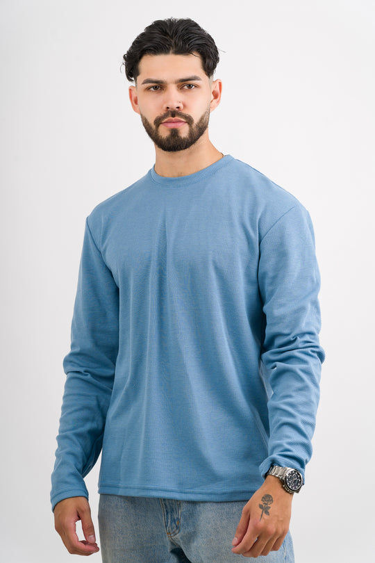 Camiseta ML Text M Celeste Dark