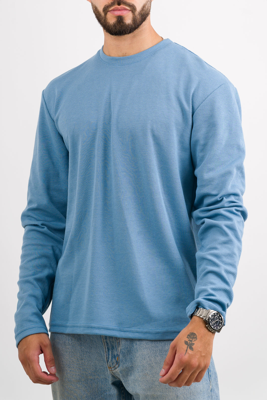 Camiseta ML Text M Celeste Dark