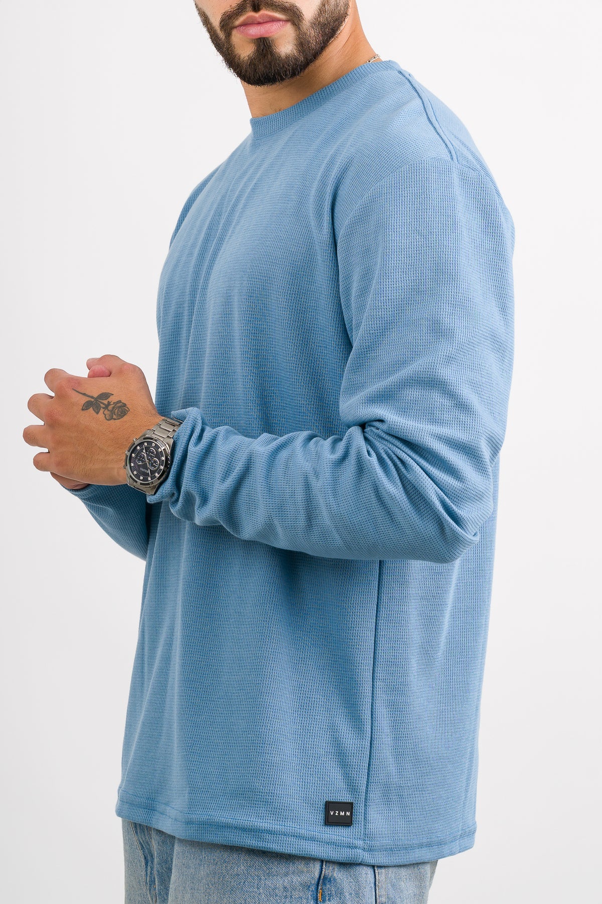 Camiseta ML Text M Celeste Dark - Voszmen