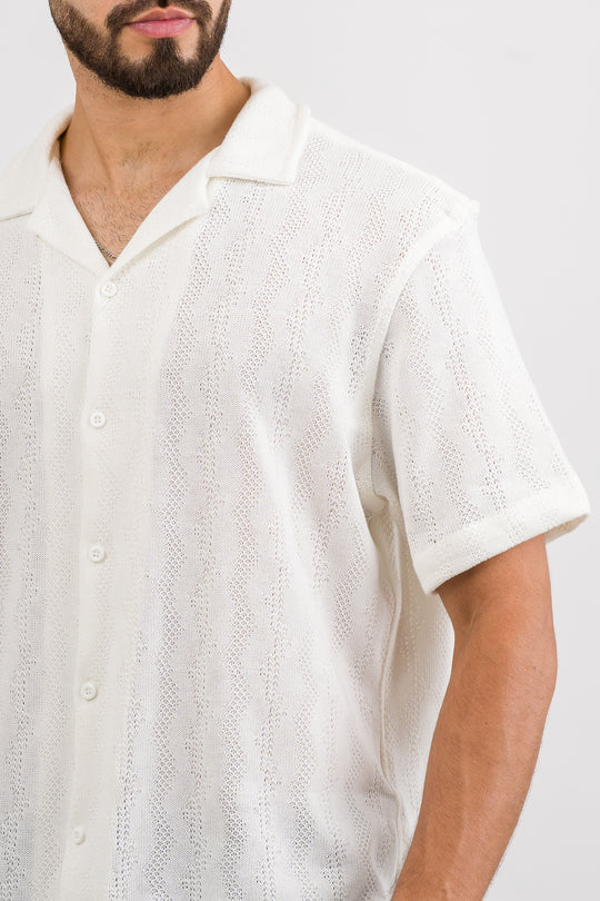Camisa Over Tejida Mt Blanca H