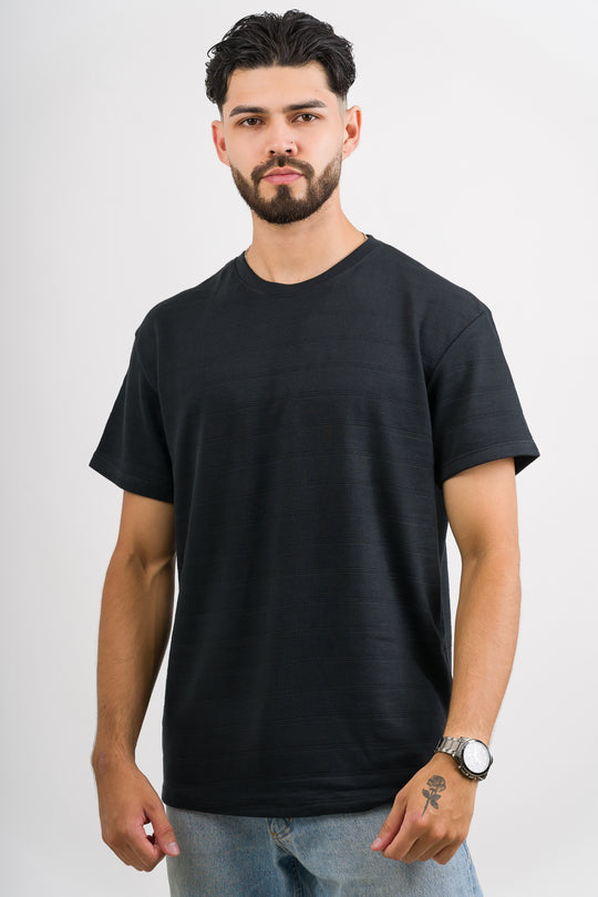 T-Shirt Text H Negro