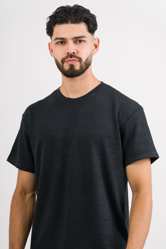 T-Shirt Text H Negro