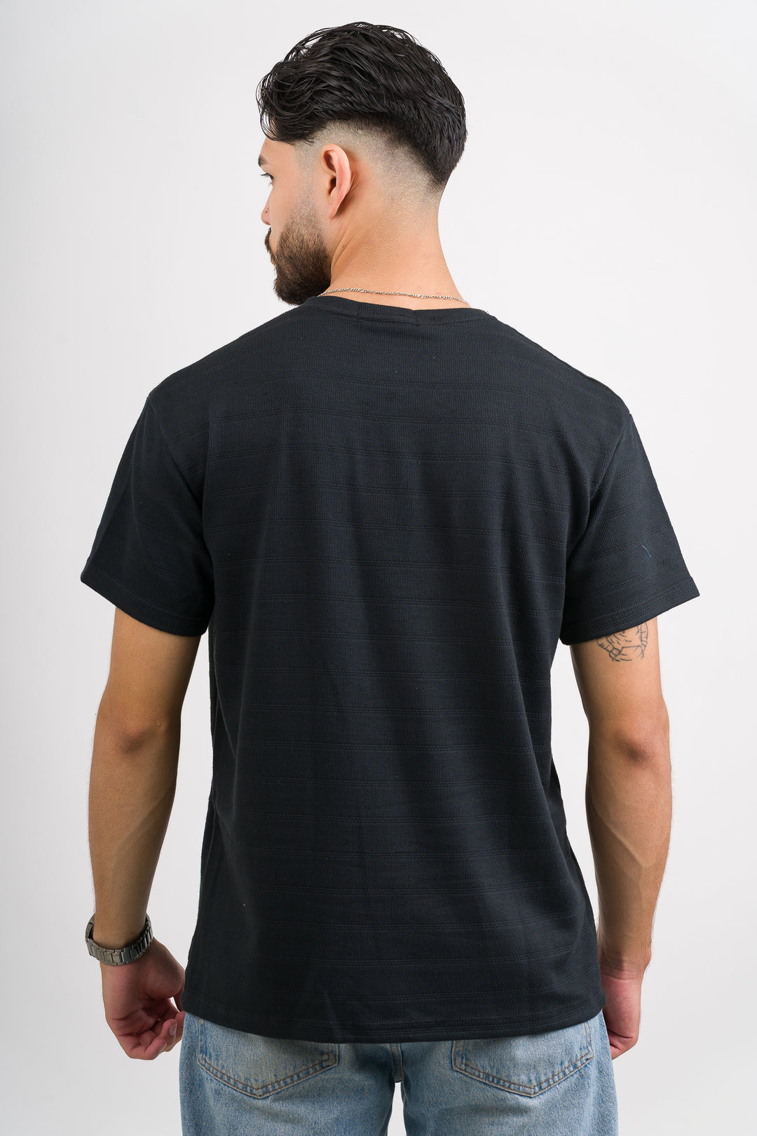 T-Shirt Text H Negro