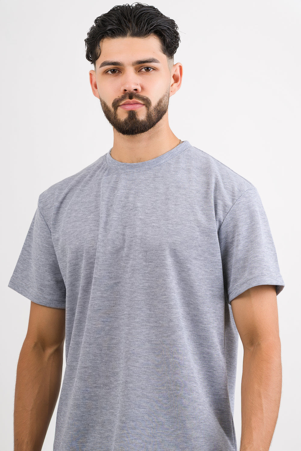 T-Shirt Text M Gris