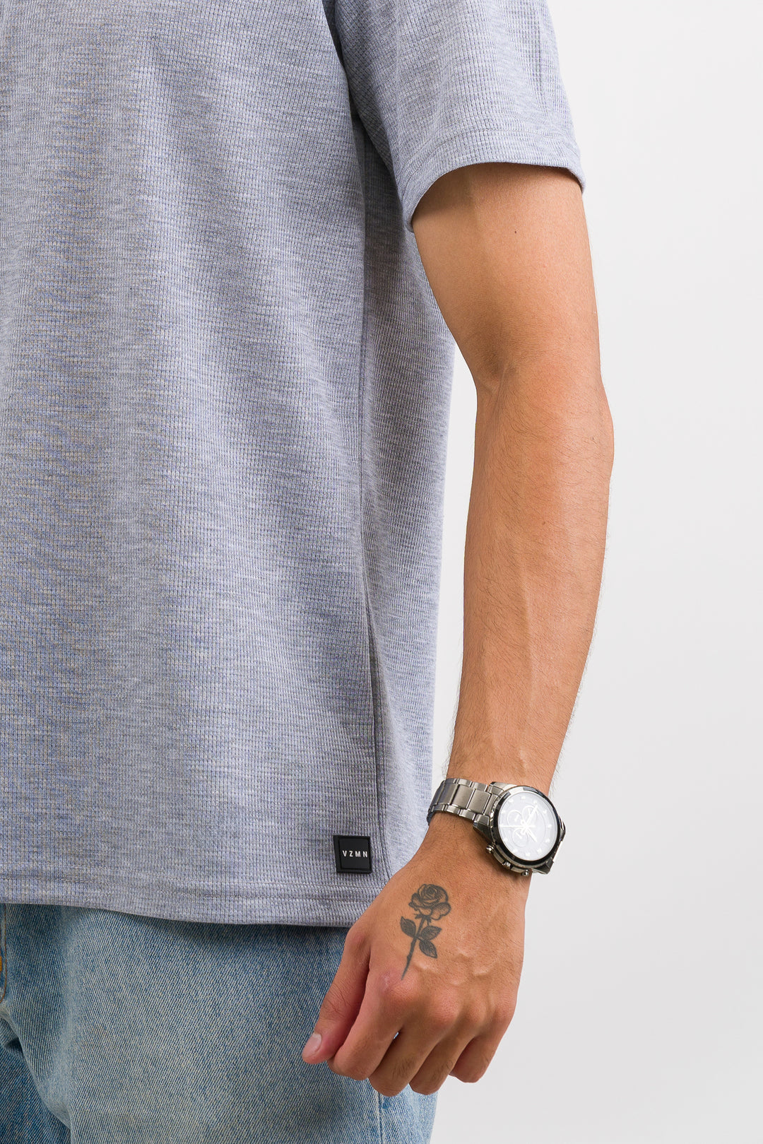 T-Shirt Text M Gris