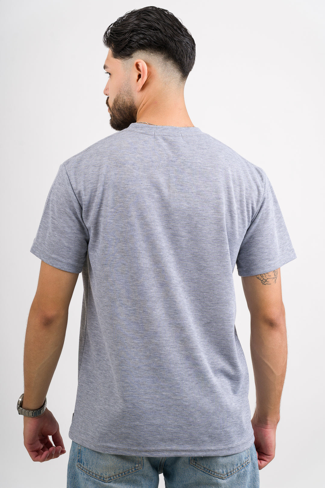 T-Shirt Text M Gris