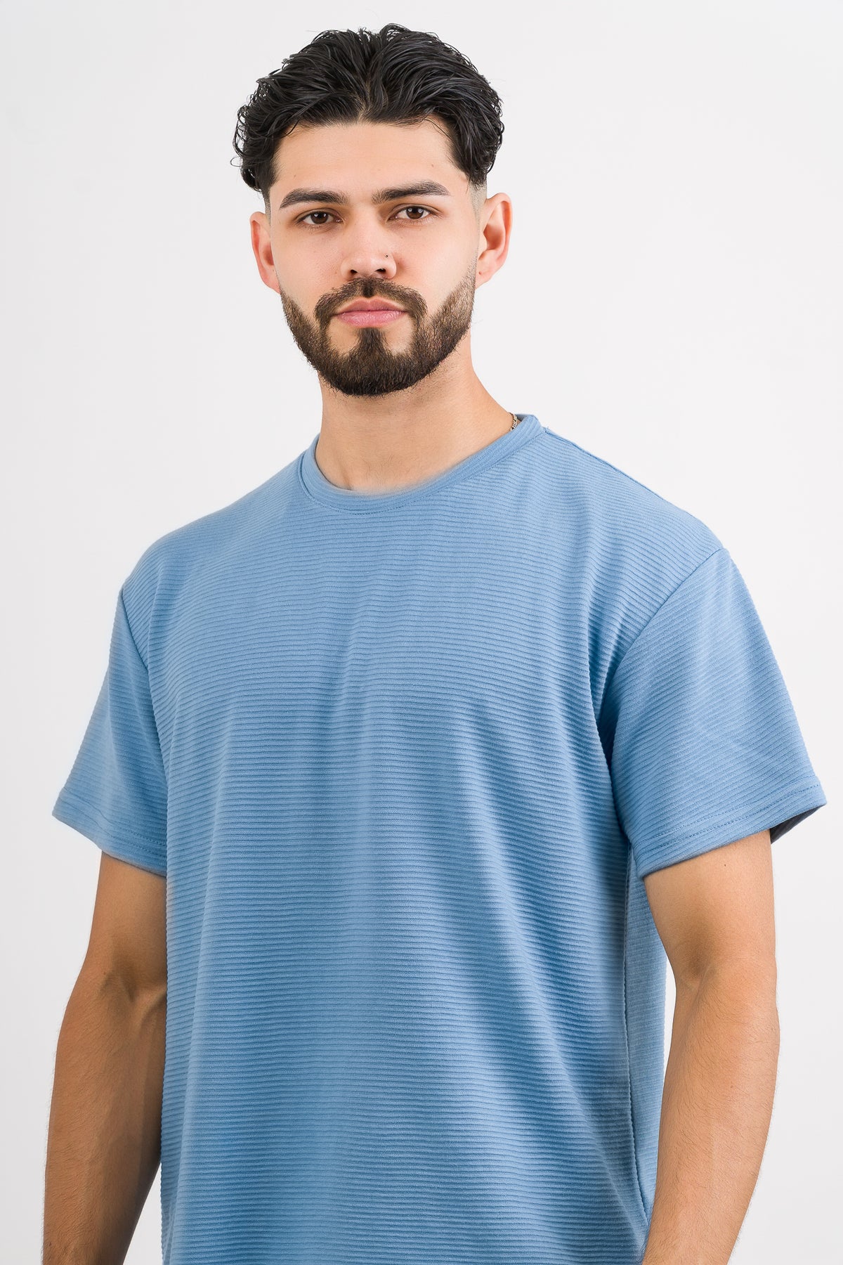 T-Shirt Text B Celeste - Voszmen