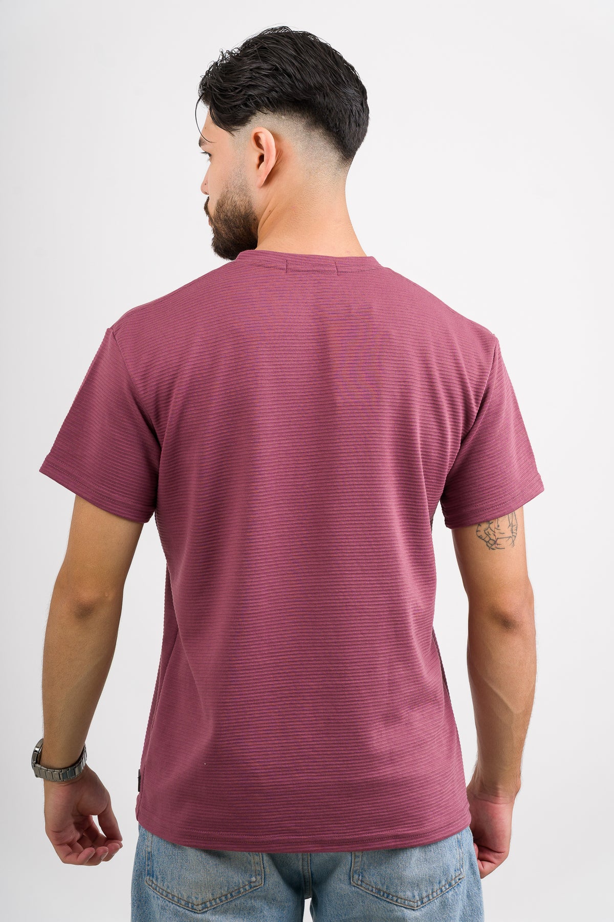 T-Shirt Text B Palo Rosa Dark - Voszmen