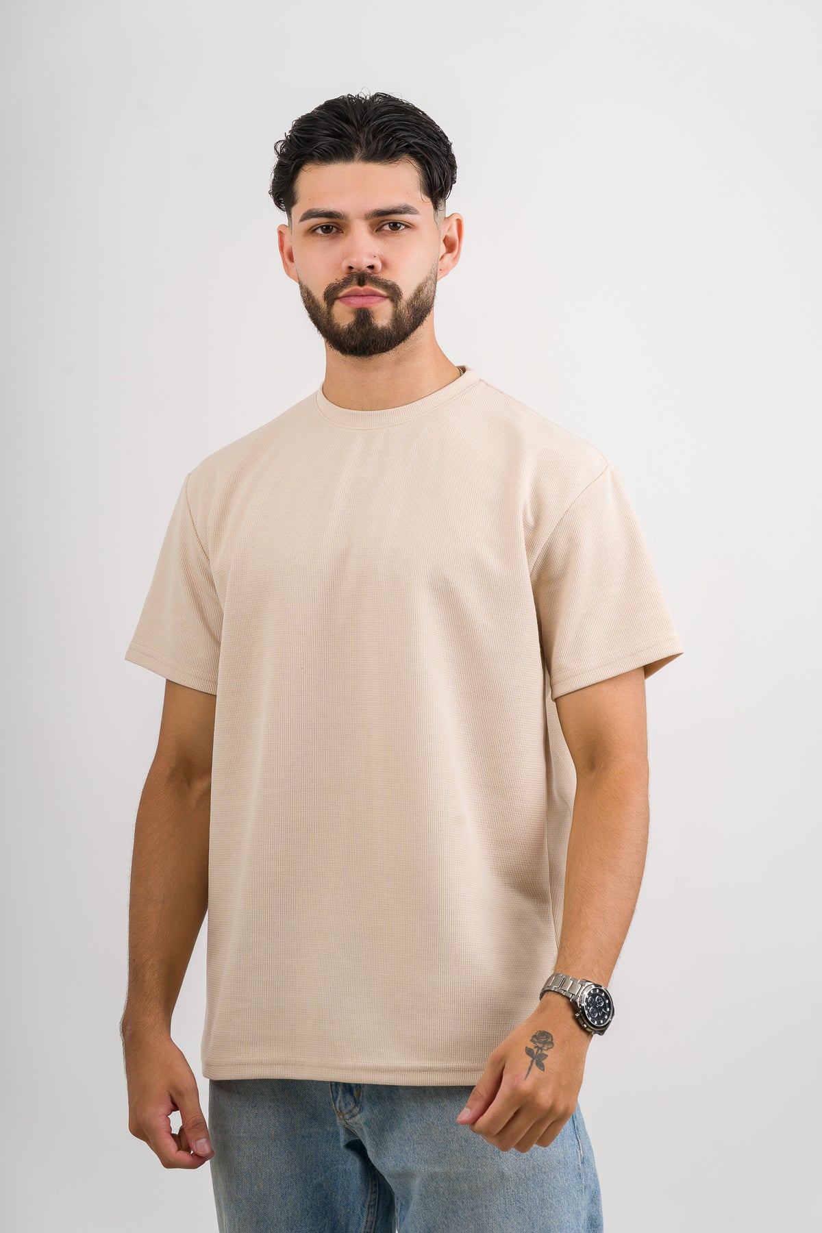 T-Shirt Text F beige - Voszmen