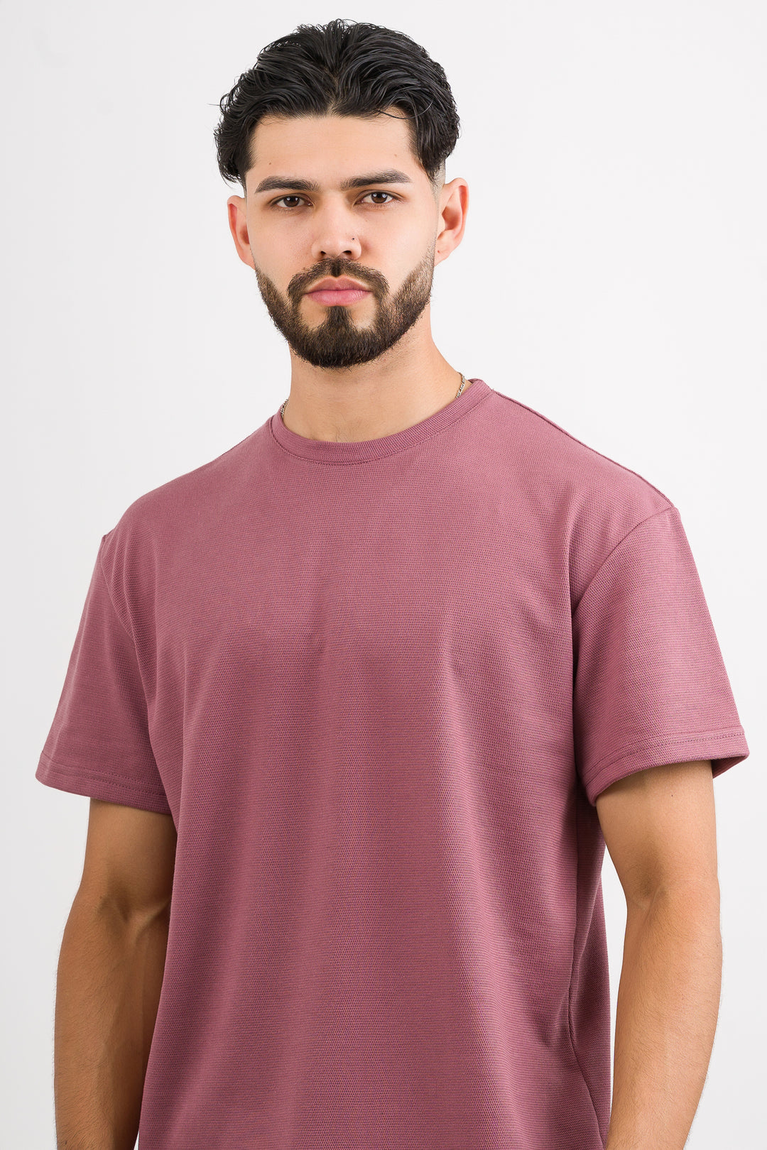 T-Shirt Text C Palo Rosa Dark