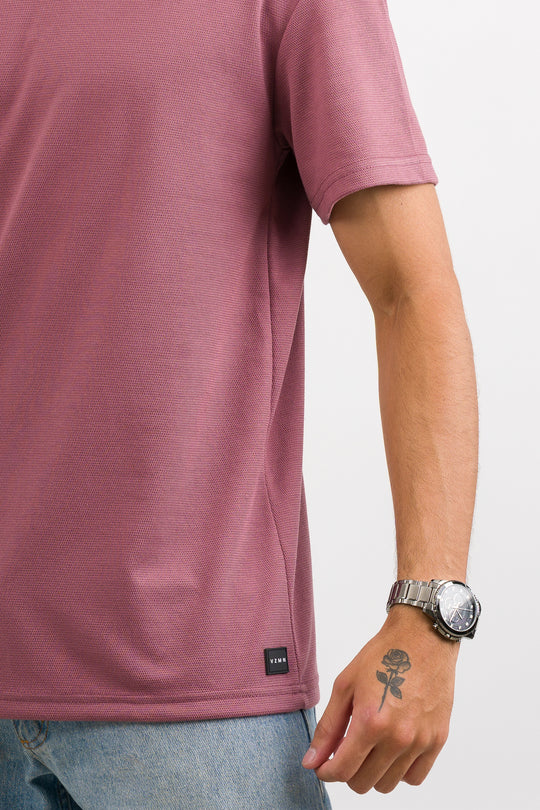 T-Shirt Text C Palo Rosa Dark