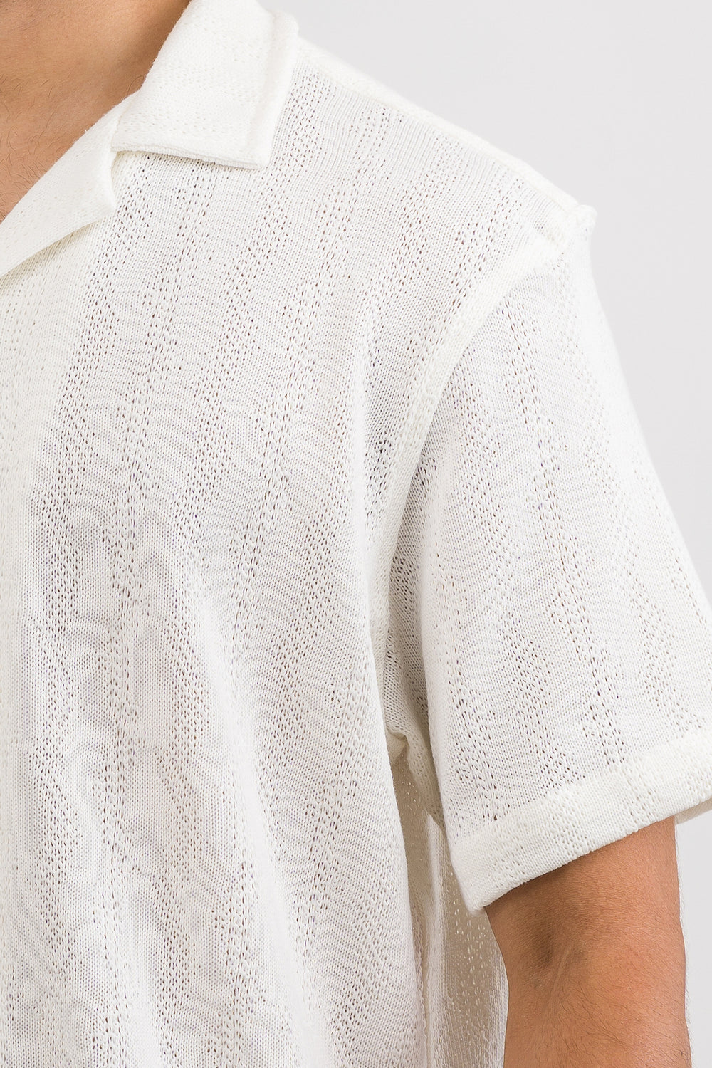 Camisa Over Tejida Mt Blanca H