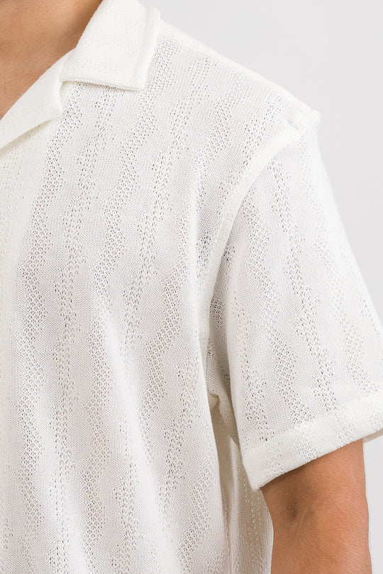 Camisa Over Tejida Mt Blanca H