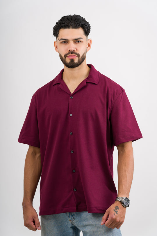 Camisa Text C vino