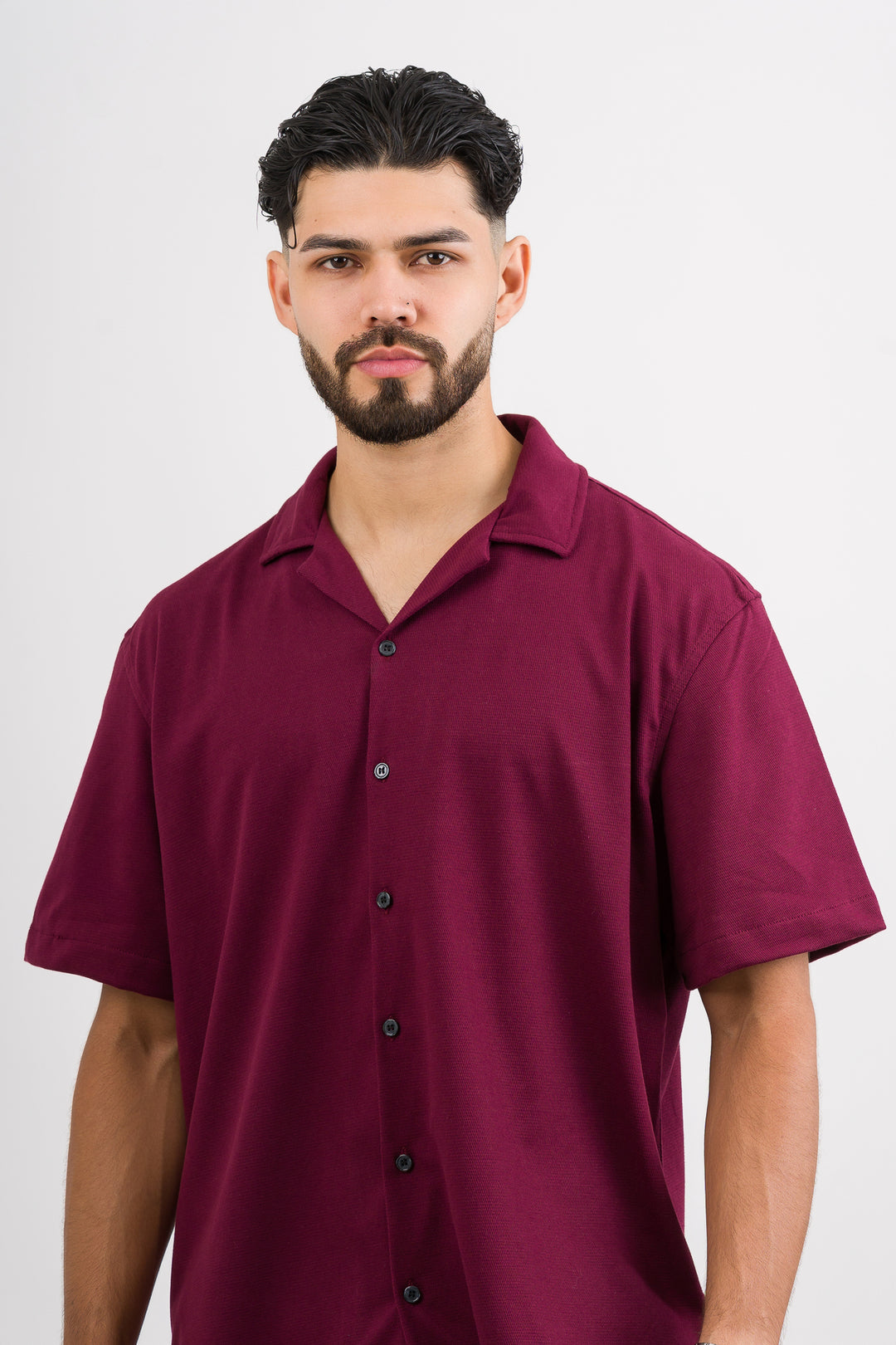 Camisa Text C vino