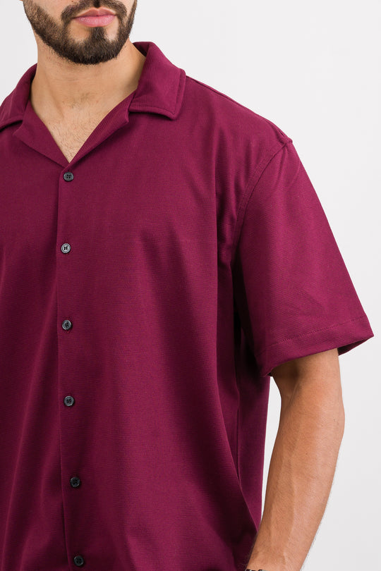 Camisa Text C vino