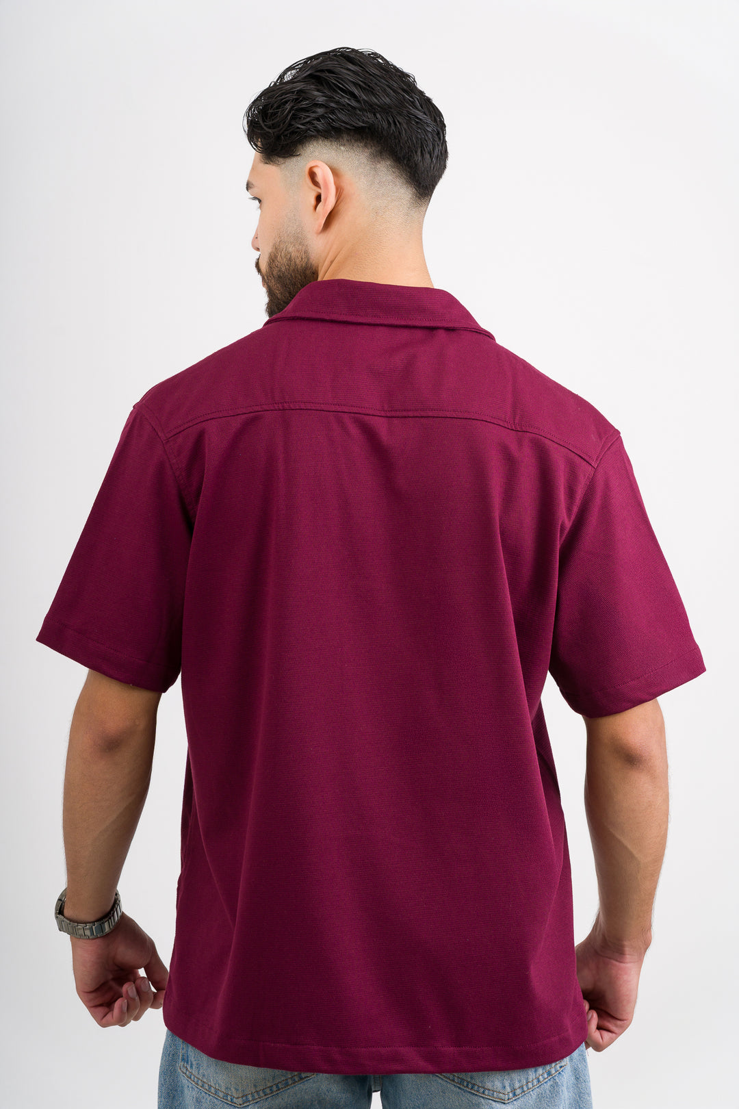 Camisa Text C vino