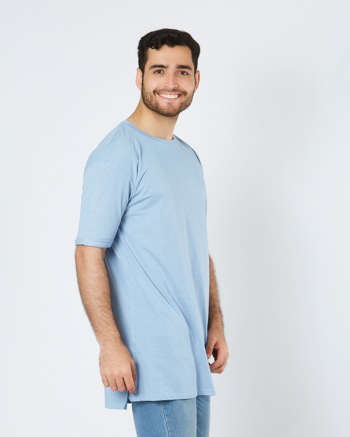 Camiseta Long Fit Celeste claro 1 - Voszmen