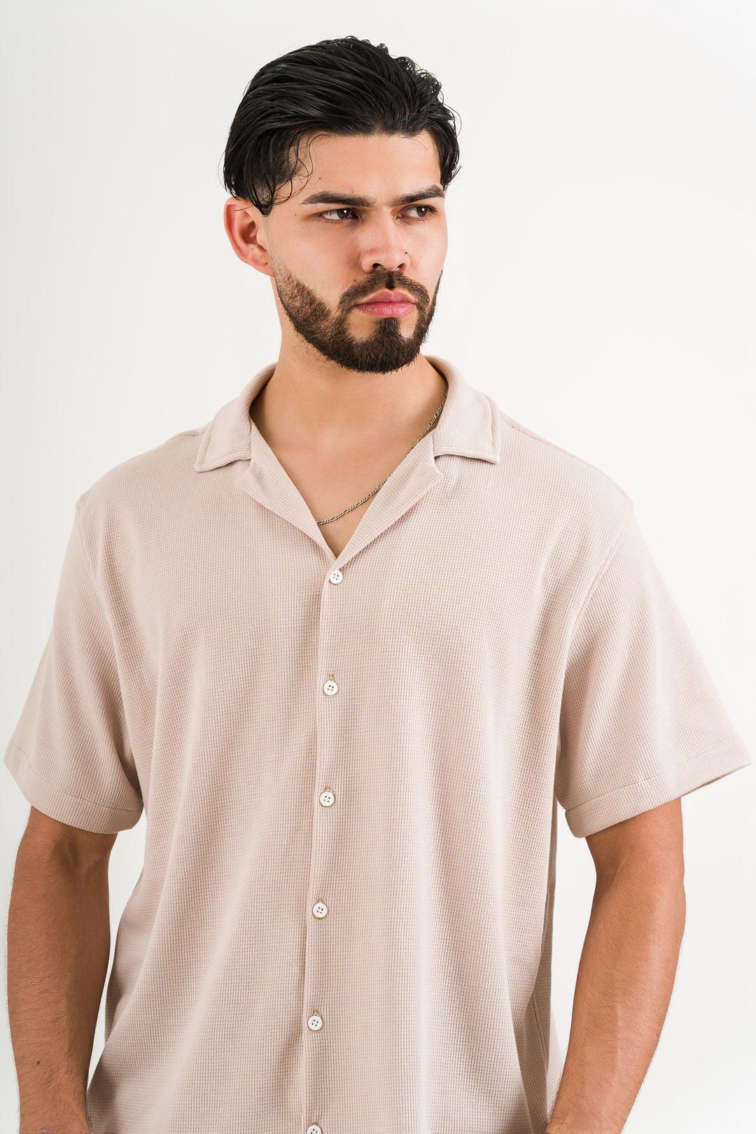 Camisa Text M beige