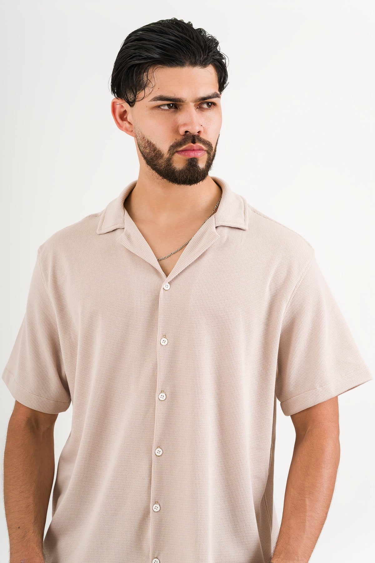 Camisa Text M beige - Voszmen