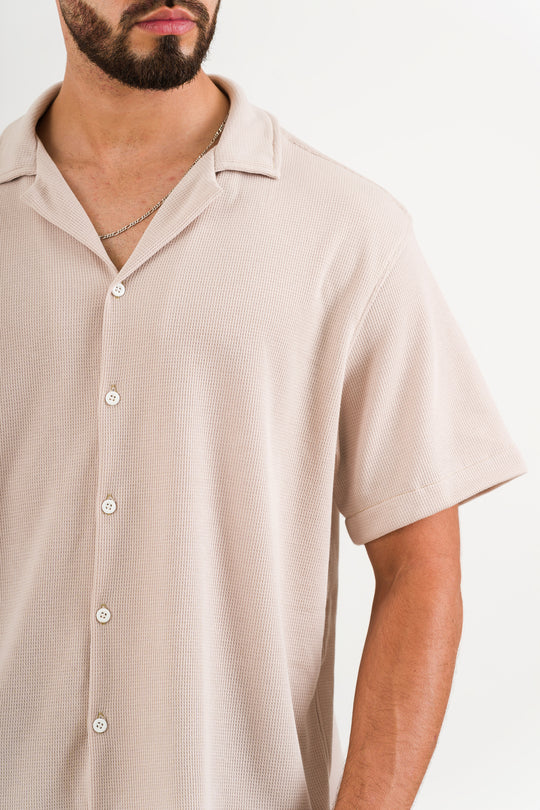 Camisa Text M beige