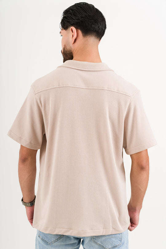 Camisa Text M beige