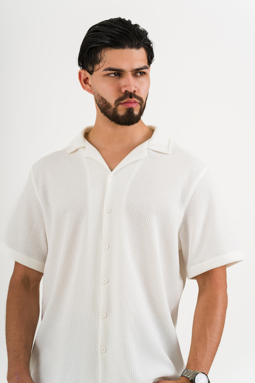 Camisa Text Q Blanca Hueso