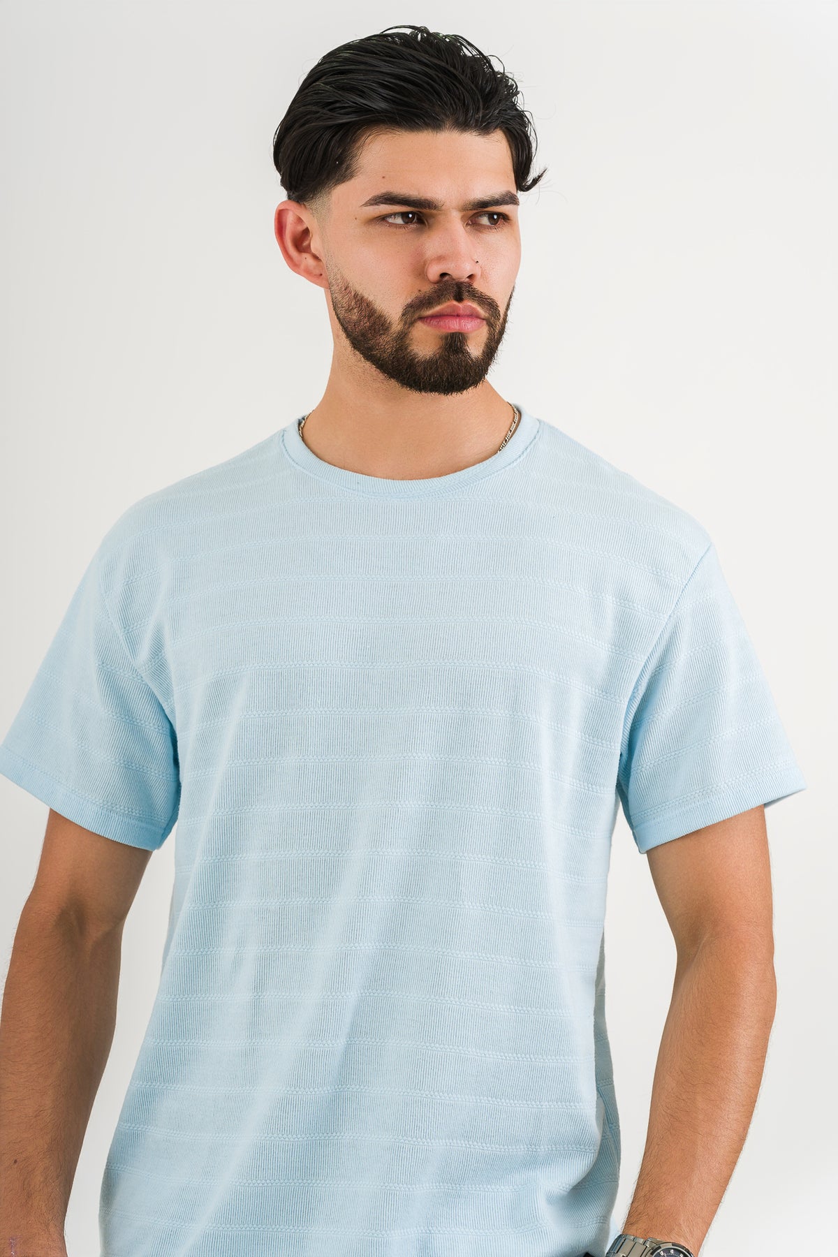 T-Shirt Text H Celeste claro - Voszmen