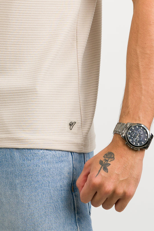 T-Shirt Text B Beige