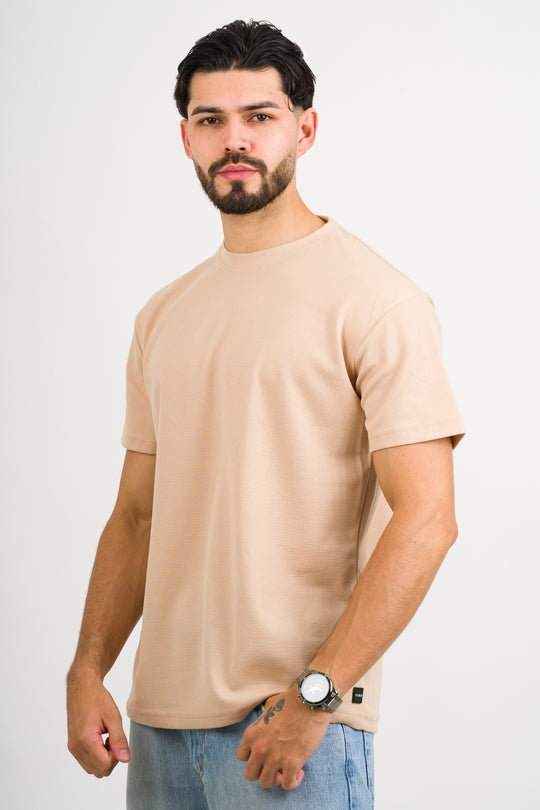T-Shirt Text M Beige Oscuro