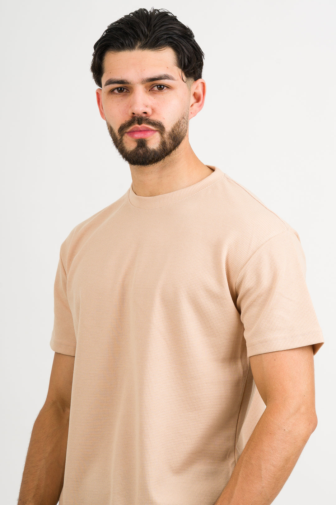 T-Shirt Text M Beige Oscuro