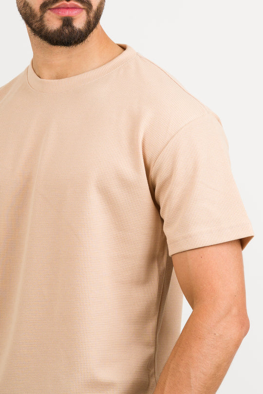 T-Shirt Text M Beige Oscuro