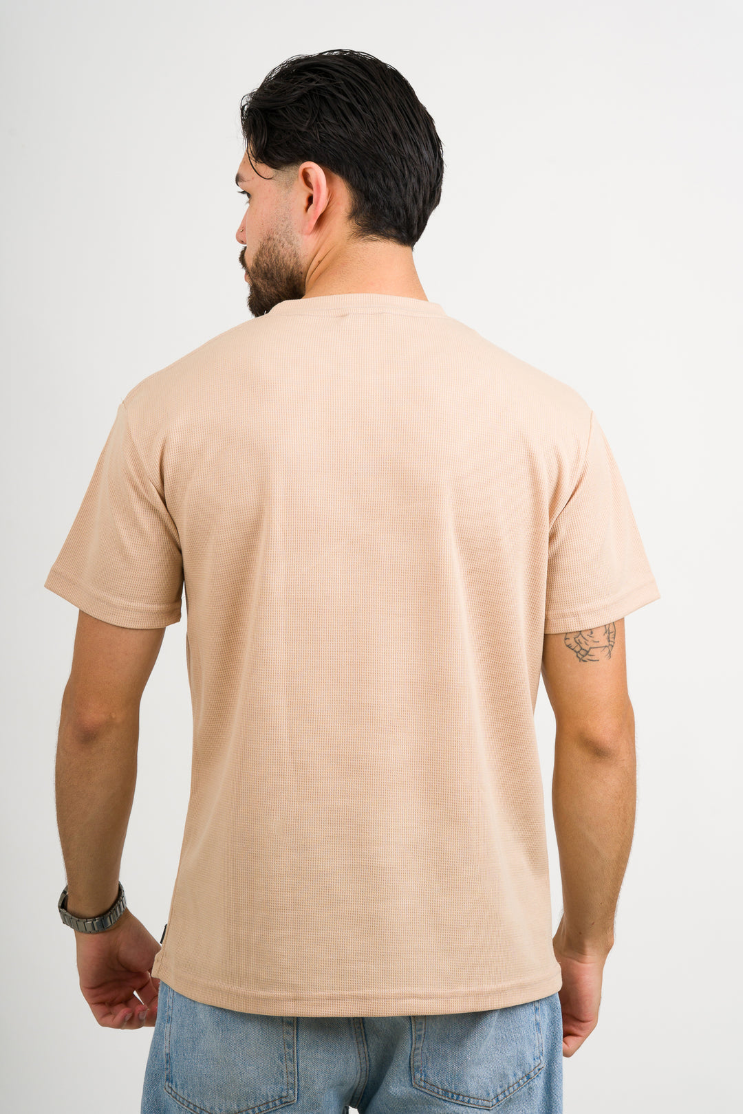 T-Shirt Text M Beige Oscuro