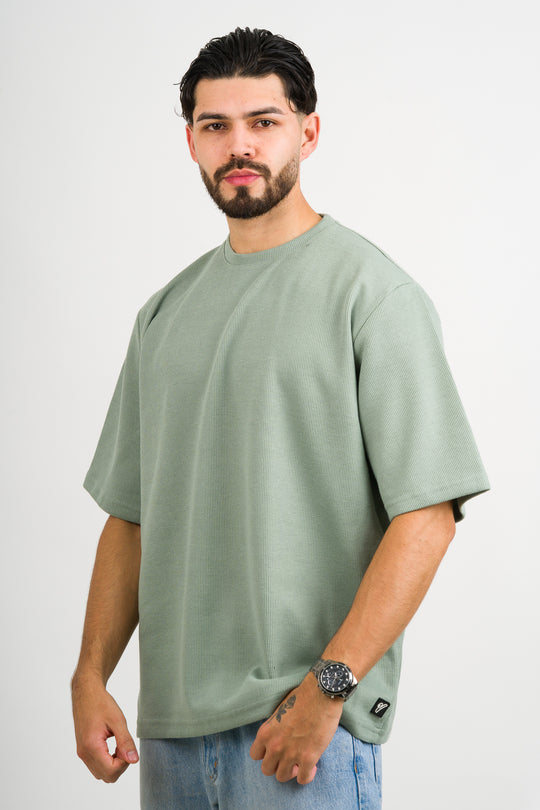 T-Shirt Over Text W Verde Pastel