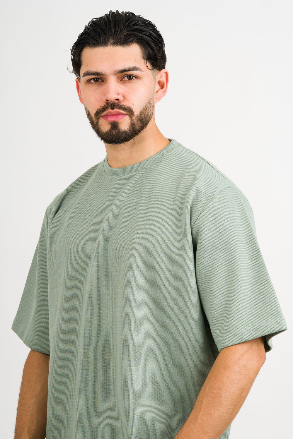 T-Shirt Over Text W Verde Pastel