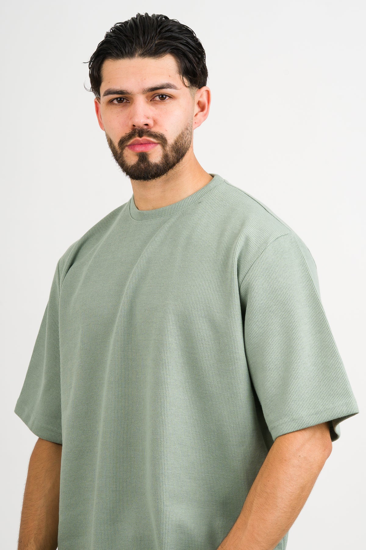 T-Shirt Over Text W Verde Pastel - Voszmen