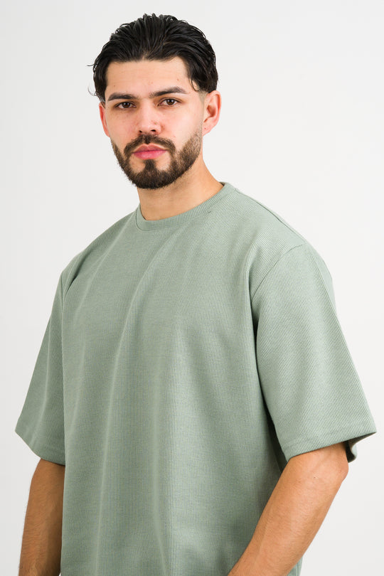 T-Shirt Over Text W Verde Pastel
